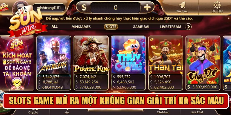 Slots game mở ra một không gian giải trí đa sắc màu